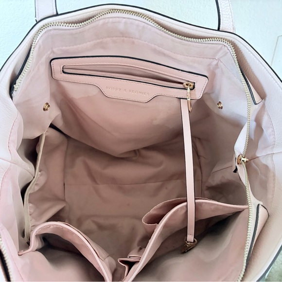 Poppy & Peonies Cream Tote Bag - Picture 3 of 6